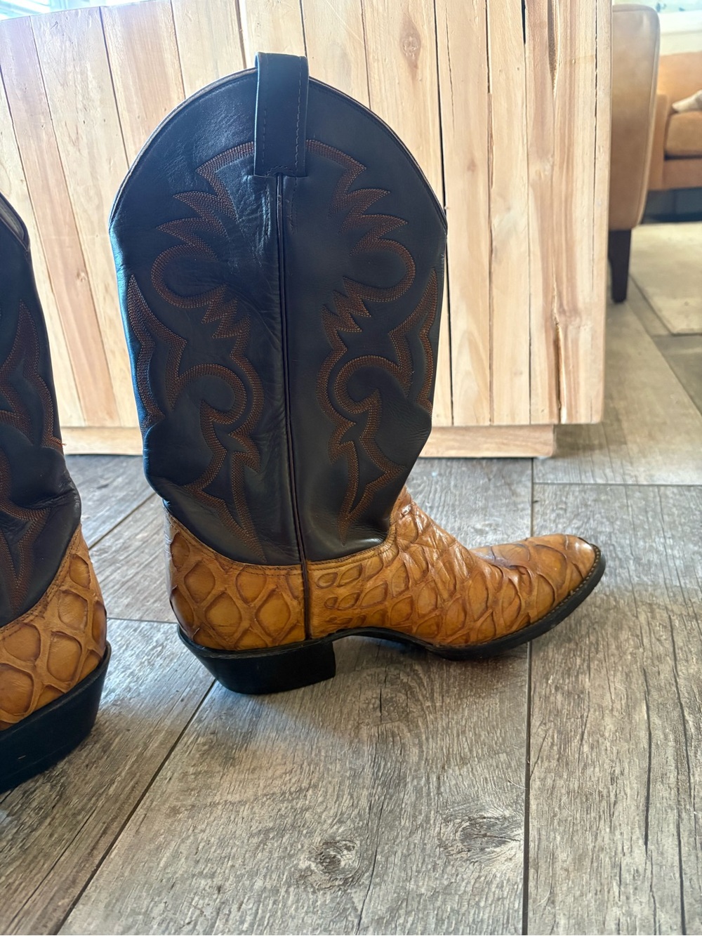 Vintage Python Skin O’Sullivan Orthopedic Cowboy Boots - Picture 4 of 9